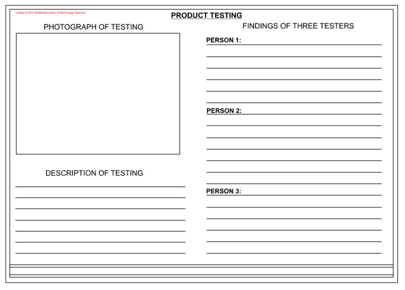 Product testing samples