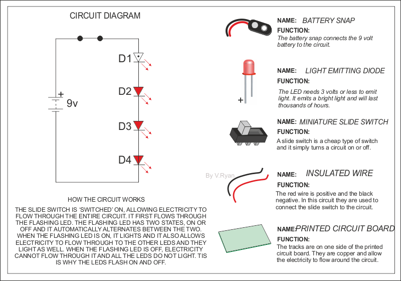 electronic memo board circuit diagram